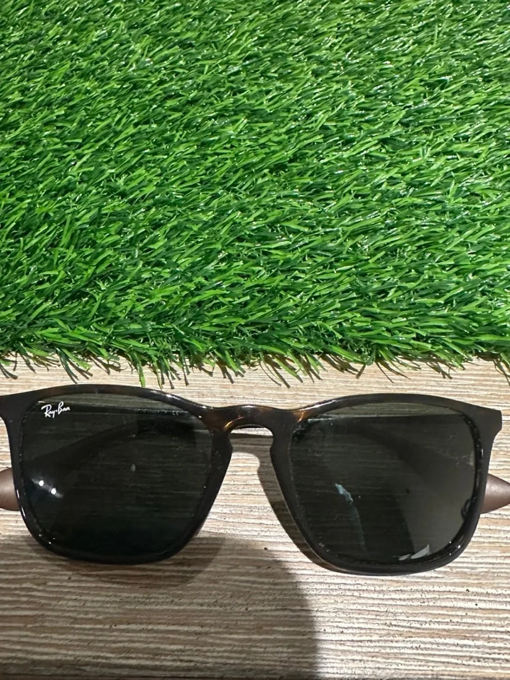 Ray-Ban Brown Tortoiseshell Frame Sunglasses with Black Lenses